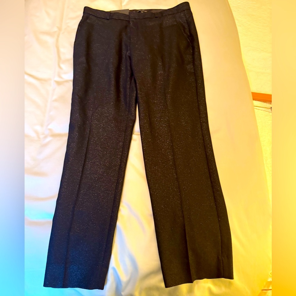 Banana Republic Women's mid rise ankle length Pants. Black, Sparkle sheen. NWT